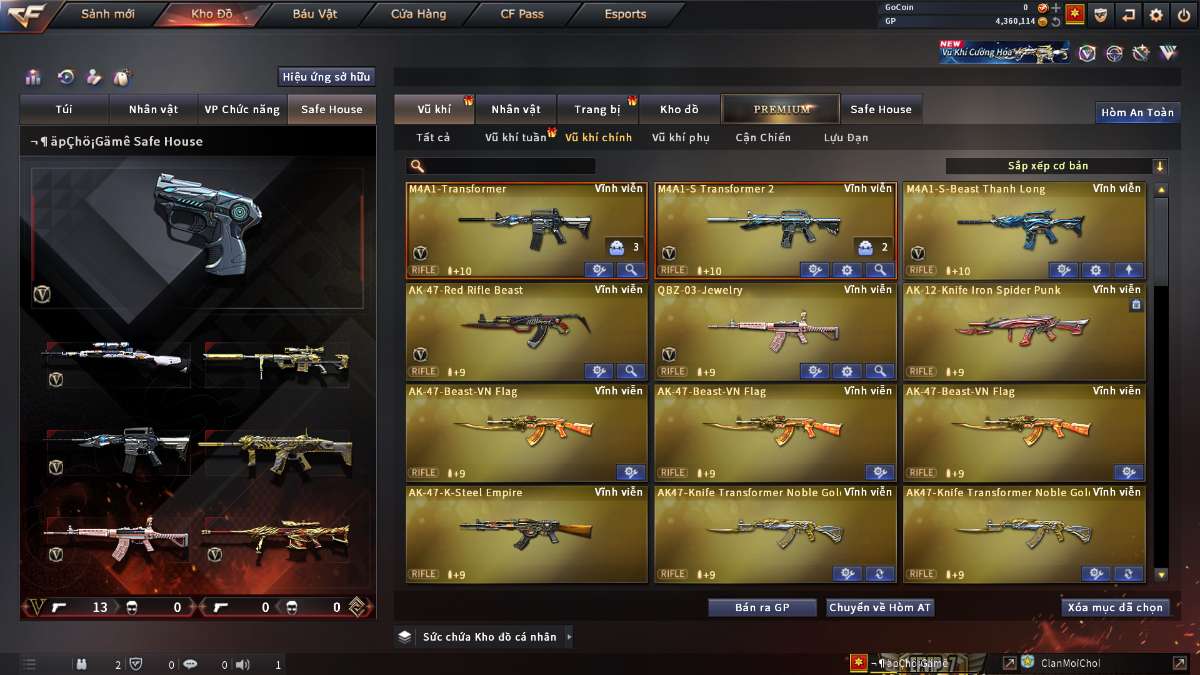 shop acc cf uy tin gia re